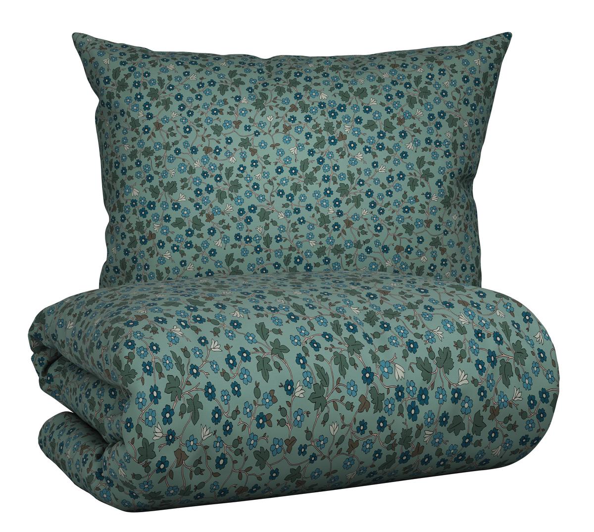 Ágyneműhuzat-garnitúra Hedda - jadezöld, Romantik / Landhaus, textil (140/200cm) - Modern Living