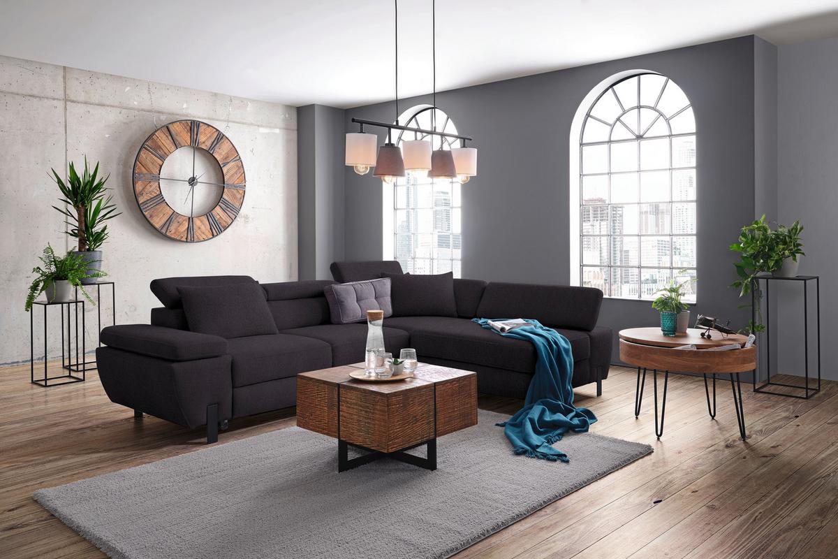 Coltar MOLINA MINI - negru, Modern, lemn/textil (277/90/93cm) - Mömax