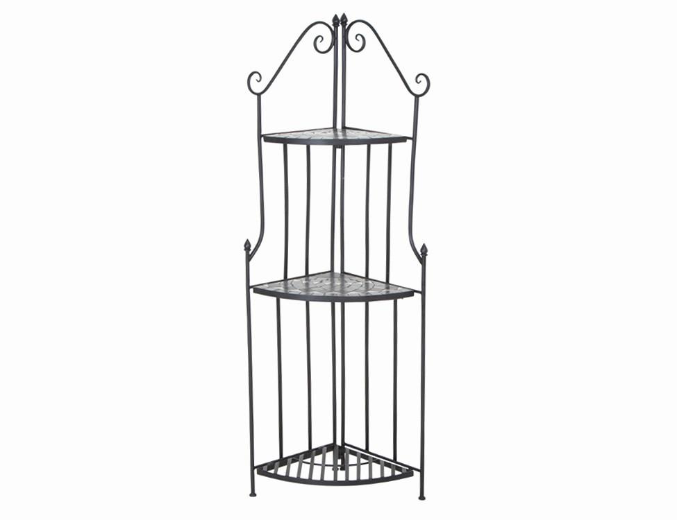 Pflanztisch Mosaik ca. 63x29x140 cm klappbar - Anthrazit, KONVENTIONELL, Keramik/Metall (63/29/140cm) - Siena Garden