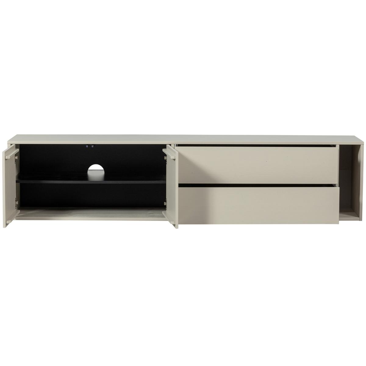 Lowboard Settle Down Grau - Grau, Design, Holz (200/45/44cm) - Livetastic
