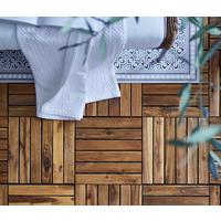 PŁYTKA TARASOWA ADAM - kolor akacjowy/czarny, Modern, tworzywo sztuczne/drewno (30/30/2,4cm) - Ambia Garden