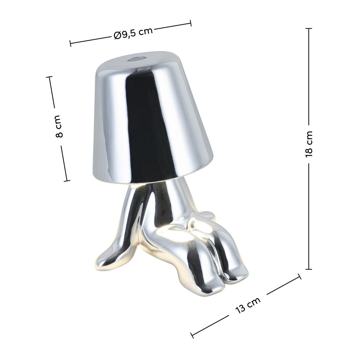 Okrasna Led-svetilka Fesch - barve kroma, Moderno, kovina/umetna masa (13/9,5/18cm) - Mömax