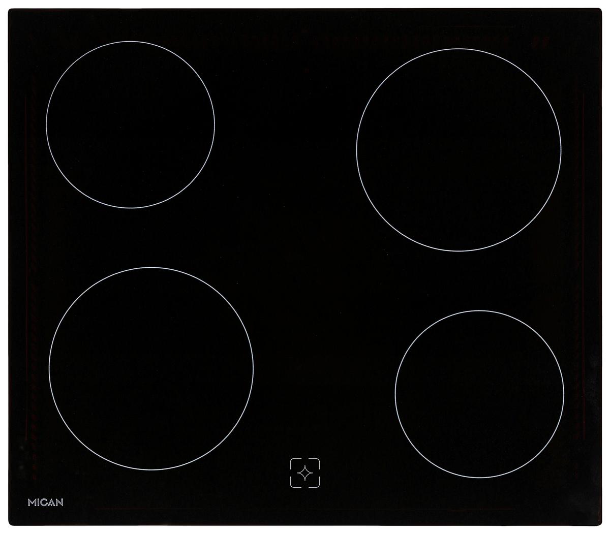 Herdset HSU73S - Schwarz, Basics, Glas/Metall (60/60,5/31,5cm) - Mican