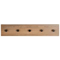 Hakenleiste Parma 2 in Schwarz/Eichefarben - Eichefarben/Schwarz, Modern, Holzwerkstoff/Metall (60/12/5cm) - Mömax