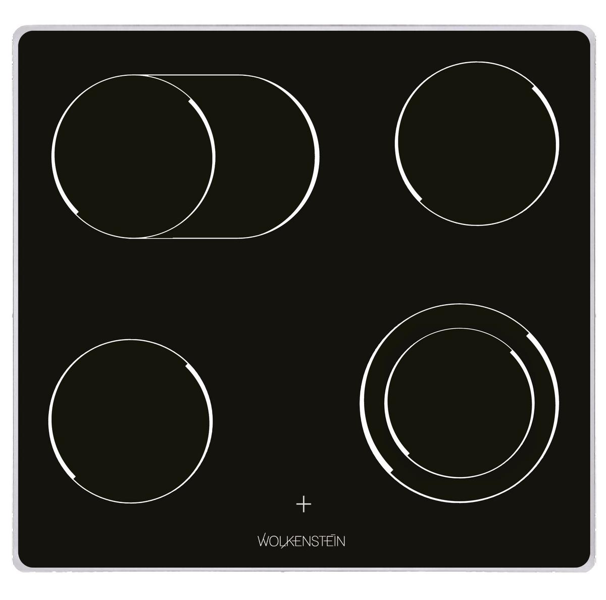 Herdset WMOC 100 Schwarz - Schwarz, KONVENTIONELL, Glas/Metall (59,5/59,5/55cm) - Wolkenstein