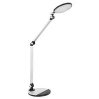 LED-Schreibtischleuchte Konsti Schwarz/Silber max. 10 Watt - Silberfarben/Schwarz, Design, Kunststoff/Metall (50/19,2/90,5cm) - Globo