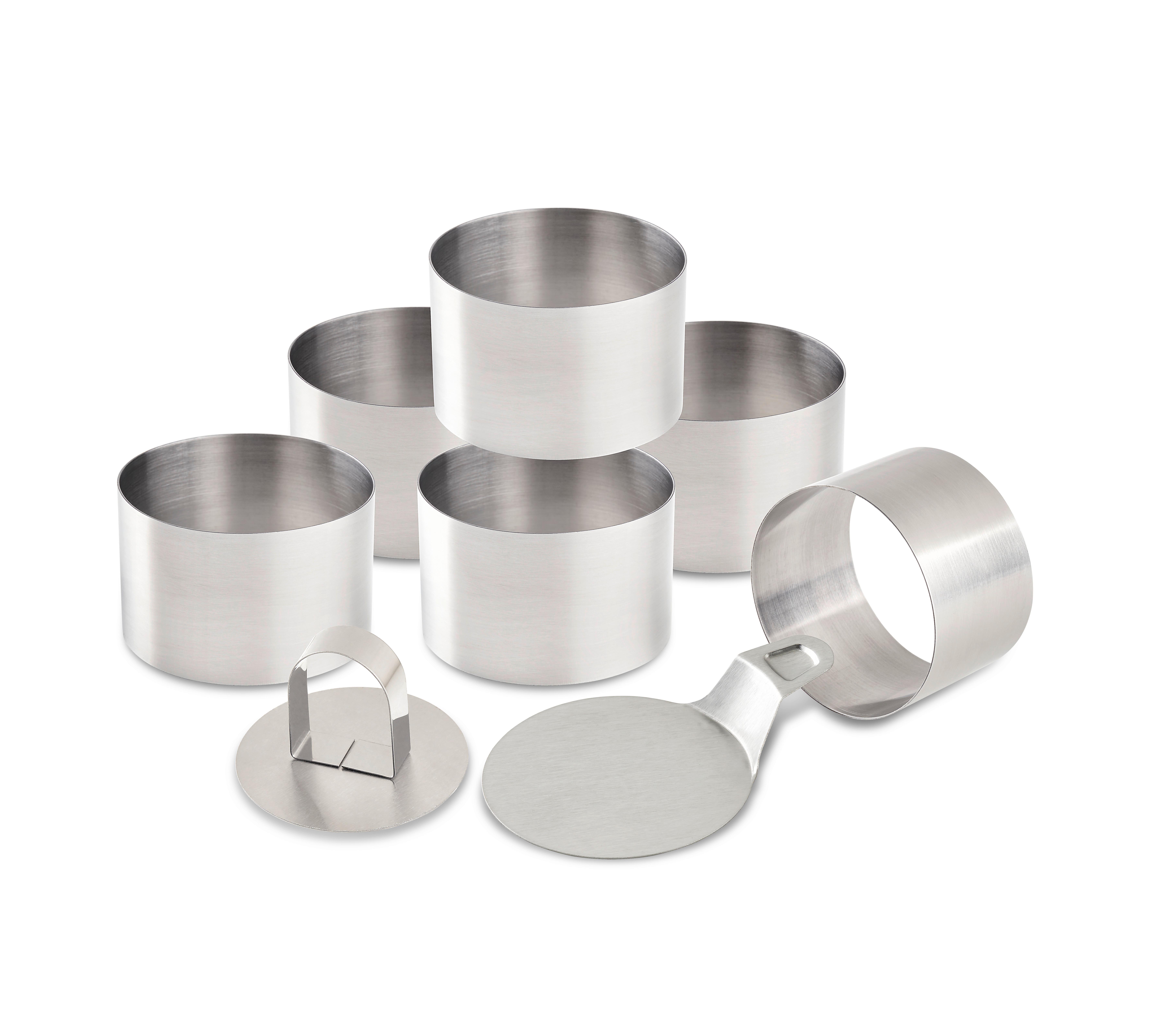 Speisering Michael Silberfarben, 8-teilig - Silberfarben, KONVENTIONELL, Metall (8/5cm) - Mömax