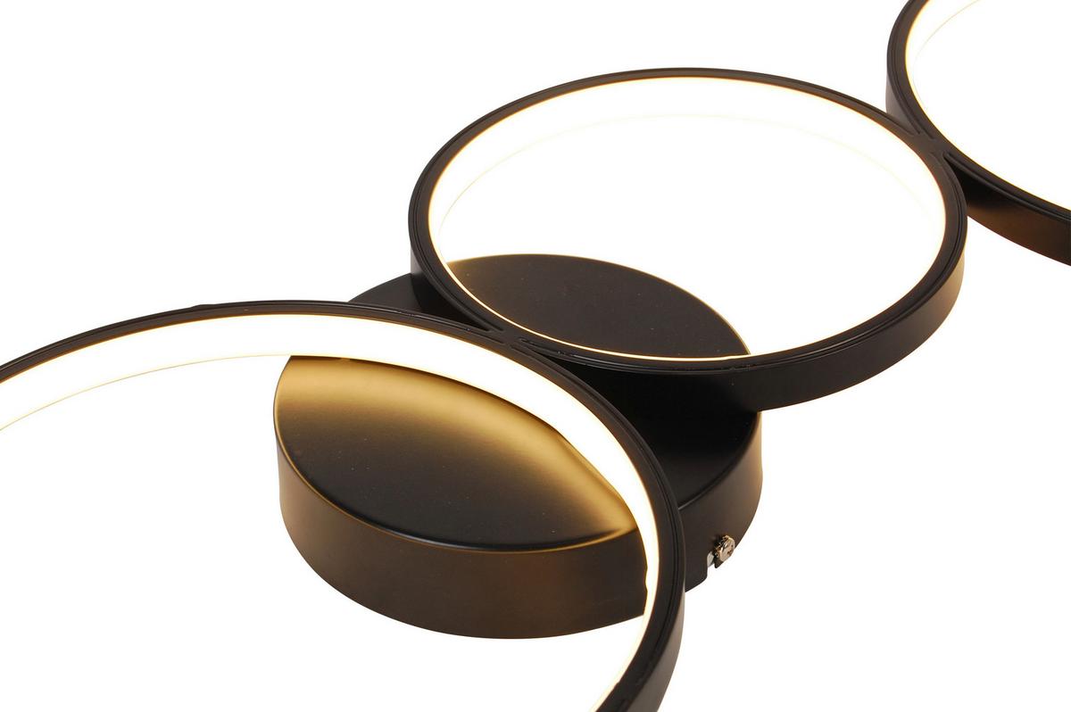 LAMPA SUFITOWA LED SUN - czarny, Trend, tworzywo sztuczne/metal (87,5/37/5,5cm) - Novel