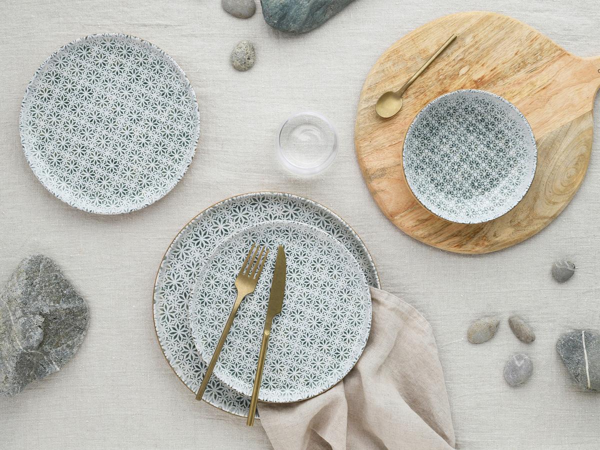 Jedilni Servis Emiliana Grey, 12-Delni - siva/krem barve, Basics, keramika - Creatable