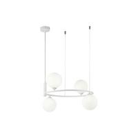 PENDELLEUCHTE RING - Weiss, Trend, Glas/Metall (39/28cm) - MAYTONI