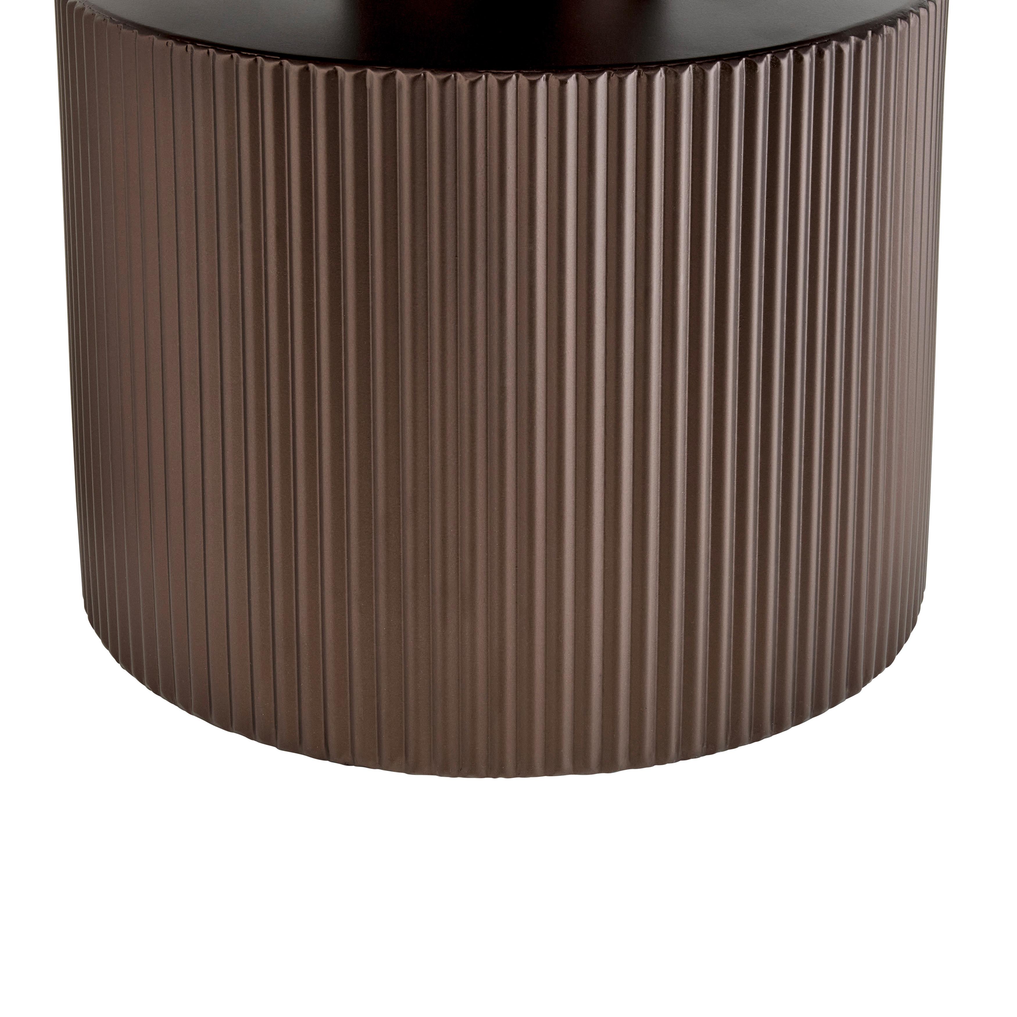 SOFFBORD SOLCO -TREND- - bronsfärgad/naturfärgad, Lifestyle, metall/trämaterial (46/41cm) - Premium Living