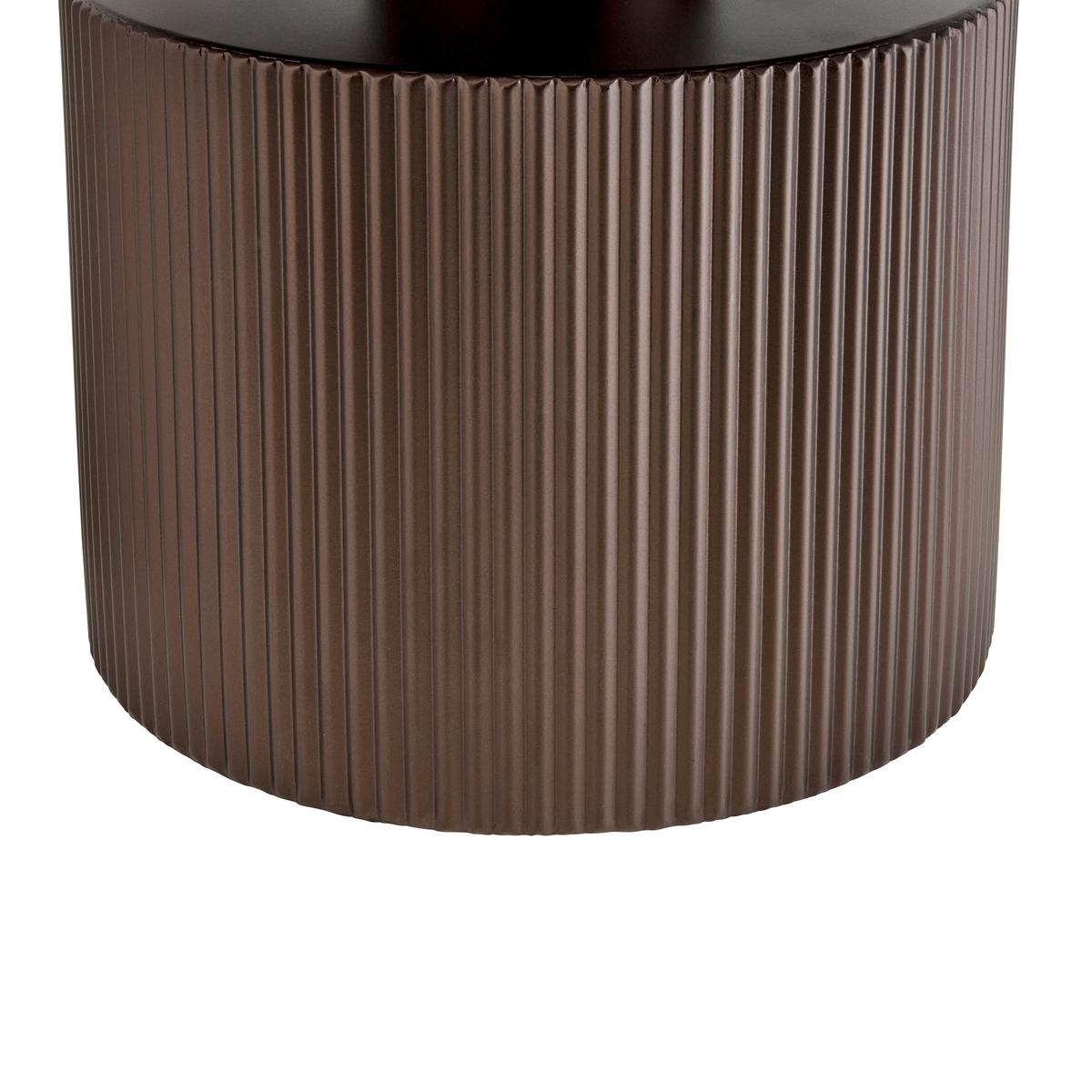 Couchtisch Solco Naturfarben/Bronzefarben - Naturfarben/Bronzefarben, LIFESTYLE, Holzwerkstoff/Metall (46/41cm) - Premium Living