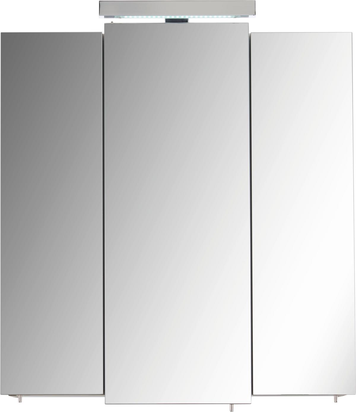SZAFKA Z LUSTREM ROM/LIVORNO I - kolor dębowy, Basics, materiał drewnopochodny/metal (68/73/20cm) - Carryhome