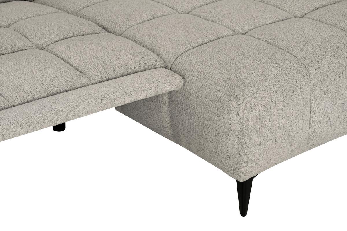 Sedežna Garnitura Venice, Desna - črna/bela, Moderno, kovina/tekstil (268/107/156cm) - Premium Living