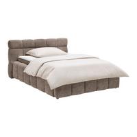Polsterbett Monte Braun Ca. 140x200cm - Schwarz/Braun, Konventionell, Kunststoff/Textil (140/200cm) - Based