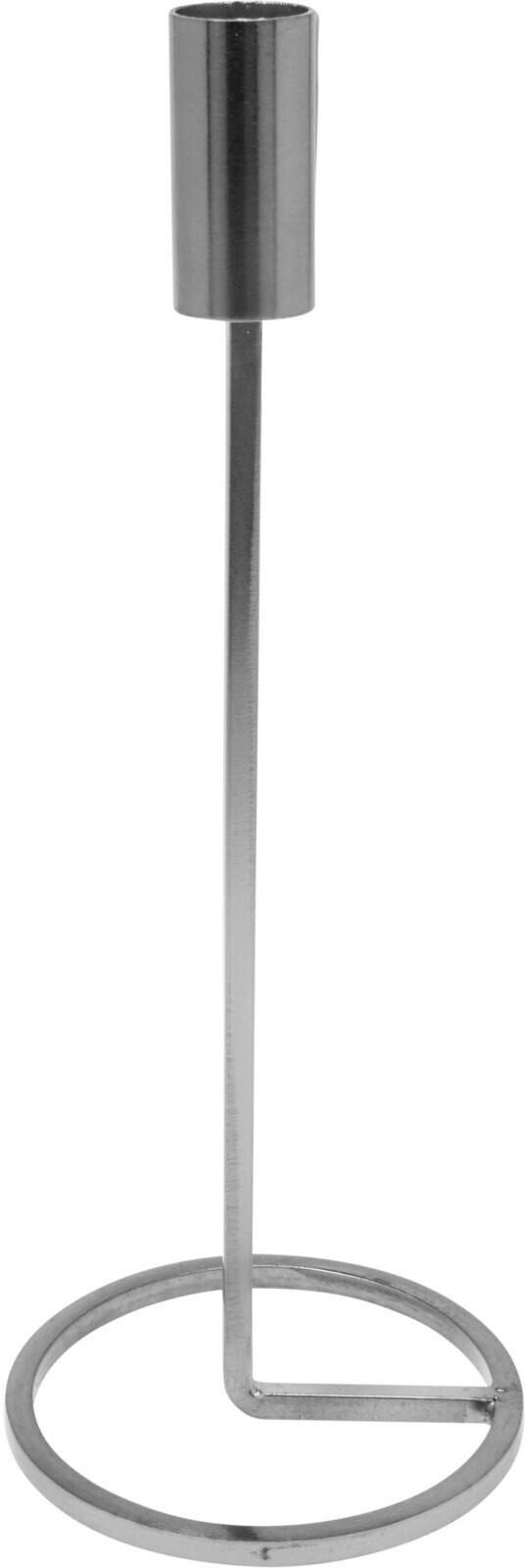 Gyertyatartó Silver - ezüstszínű, fém (10,5/25,5cm)