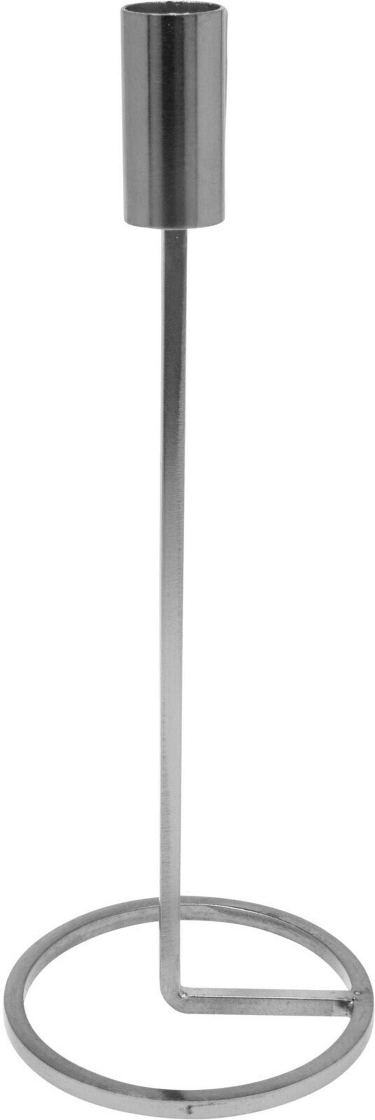 Gyertyatartó Silver - ezüstszínű, fém (10,5/25,5cm)