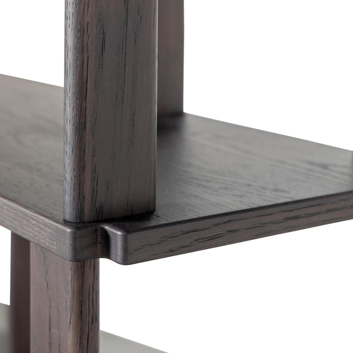 Regal Riss Dunkelbraun B: 90 cm - Dunkelbraun, Design, Holz (90/186/30cm) - Livetastic