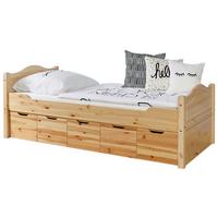 Postelja S Predalom Leni, Bor, Masivno - barve bora, Natur, les (100/200cm) - MID.YOU