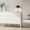 SIDEBOARD AMBER - vit, Modern, metall/trämaterial (120/80/40cm) - Bessagi Home
