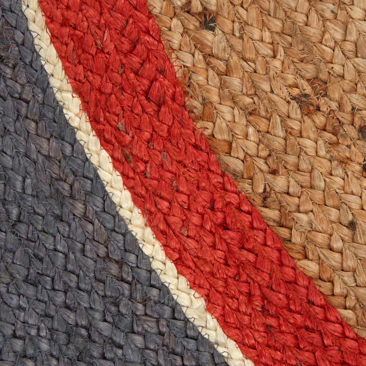 Flachwebeteppich Lina in Rot/Natur/Grau - Rot, MODERN, Textil (160cm) - Modern Living