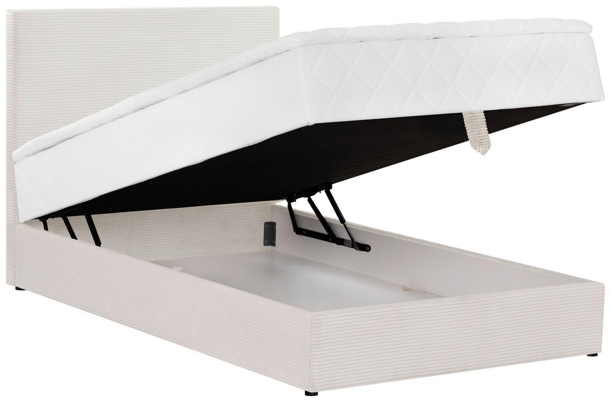 Boxbett Boxy Beige ca. 120x200cm - Beige/Grau, KONVENTIONELL, Textil (120/200cm) - Based