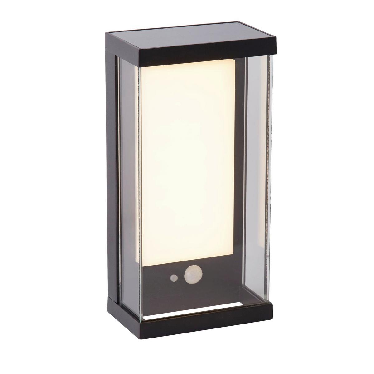 Szolárlámpa 67419bk Solar Wandleuchte - fekete/fehér, Design, üveg/fém (12,6/25,3/25.3cm)