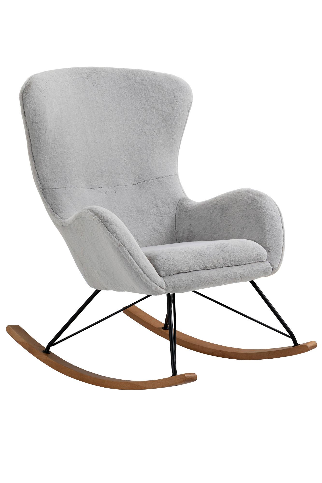 Gugalnik Lamb, Svetlo Siva - barve hrasta/svetlo siva, Moderno, kovina/tekstil (70/102/94cm) - Livetastic