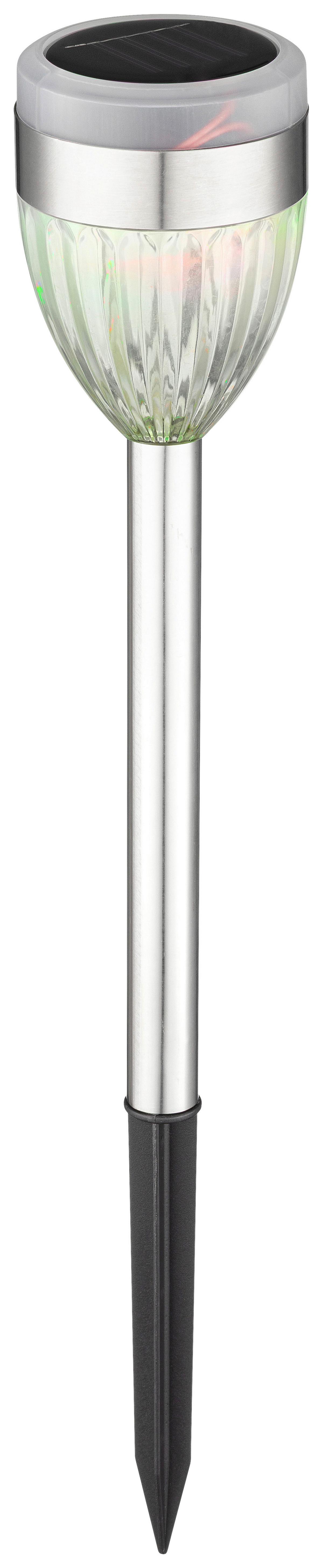 Svjetiljka Solarna Sechser Ø/v: 6x36,5cm - boje oplemenjenog čelika, Romantično / ladanjski, metal/plastika (6/36,5cm) - Mömax