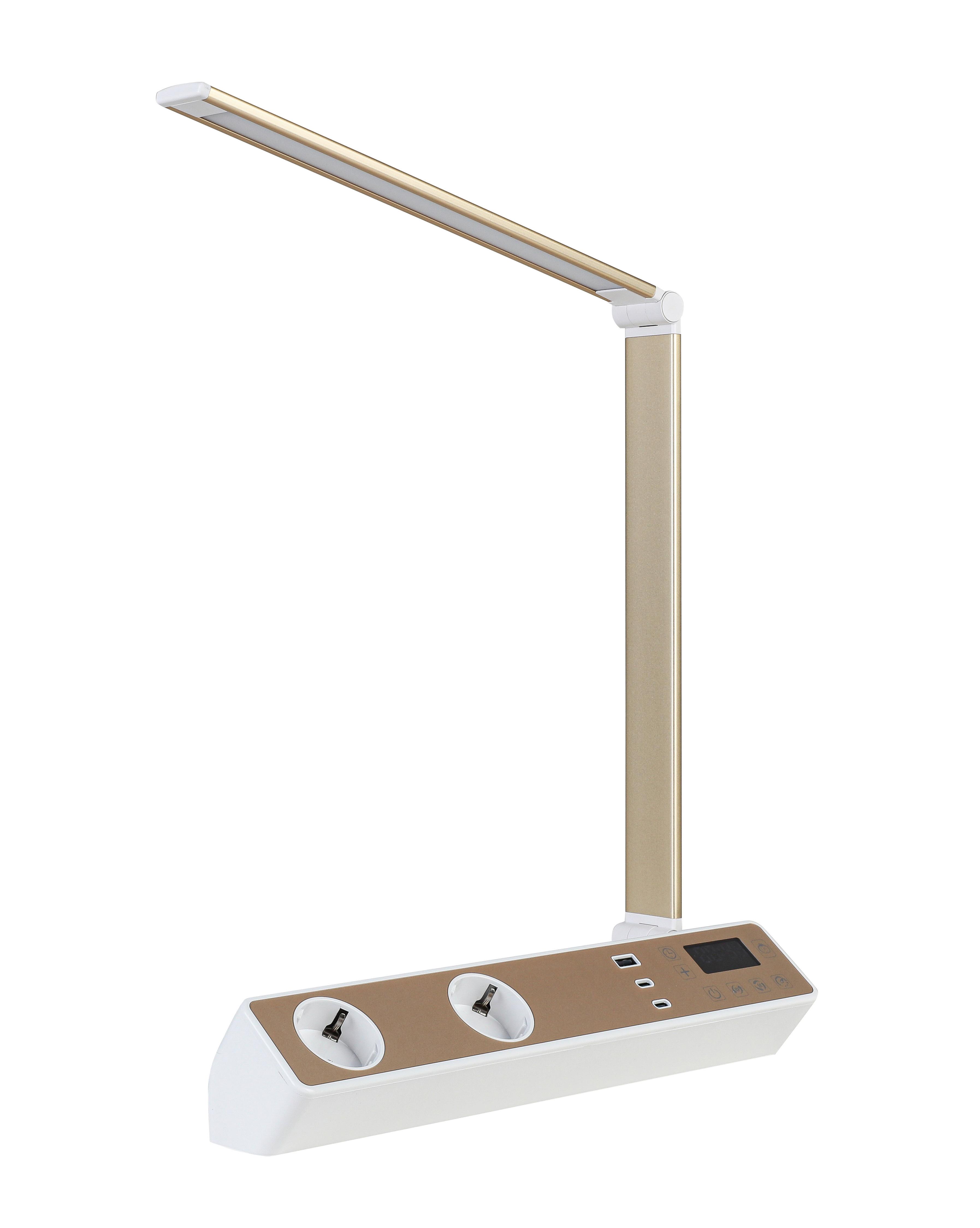 LED-SKRIVBORDSLAMPA MULTI - vit/roséguld, Modern, metall/plast (33/10,5/37-66cm) - Mömax