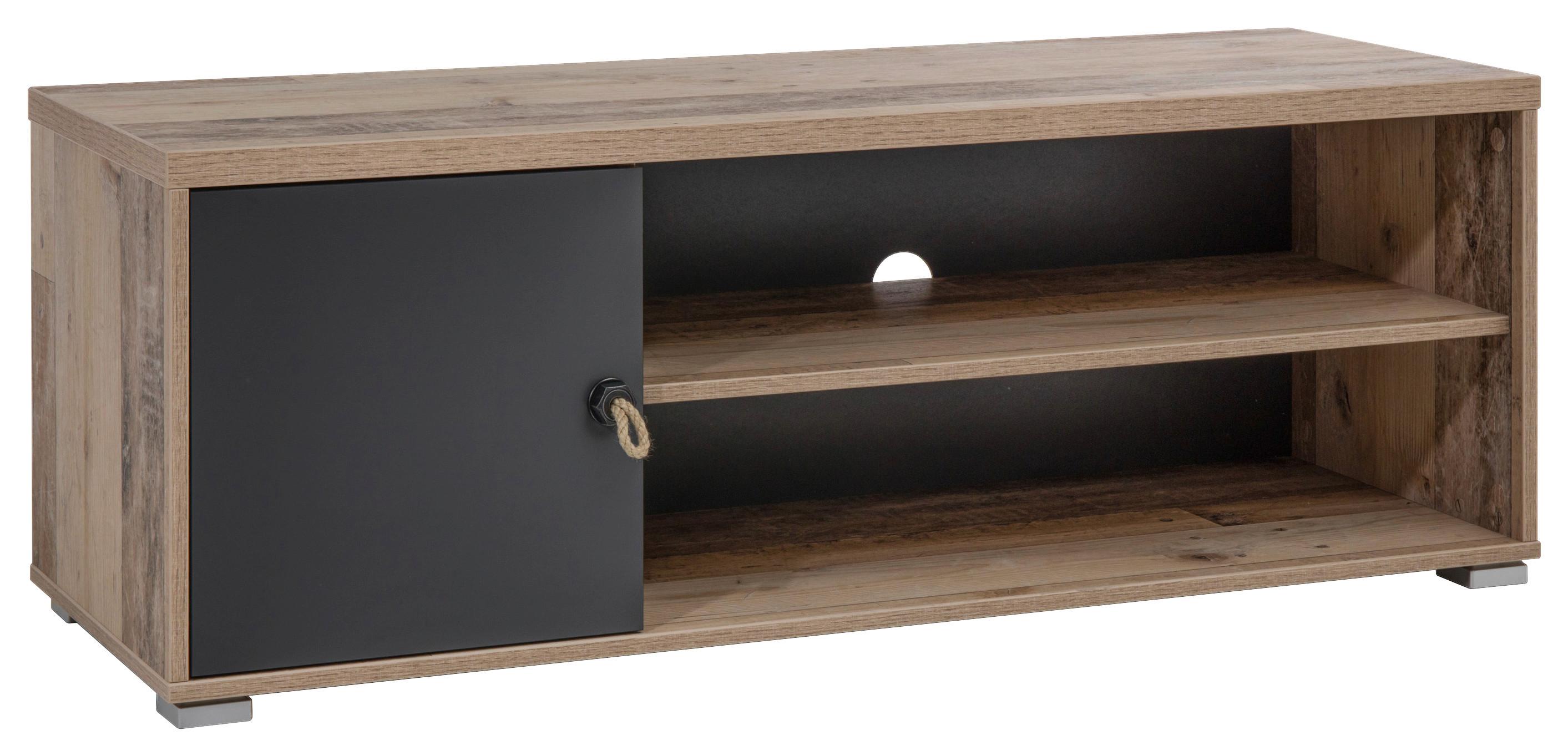 Lowboard in Anthrazit/ Fichtefarbe 'Merlin' - Fichtefarben/Anthrazit, Basics, Holzwerkstoff/Kunststoff (120/43/42cm) - MID.YOU