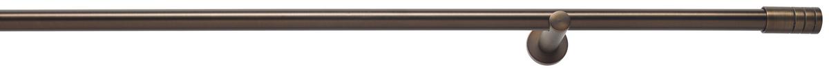 Vorhangstangenset Rillcube Bronzefarben - Bronzefarben, Metall (120-210cm) - Premium Living