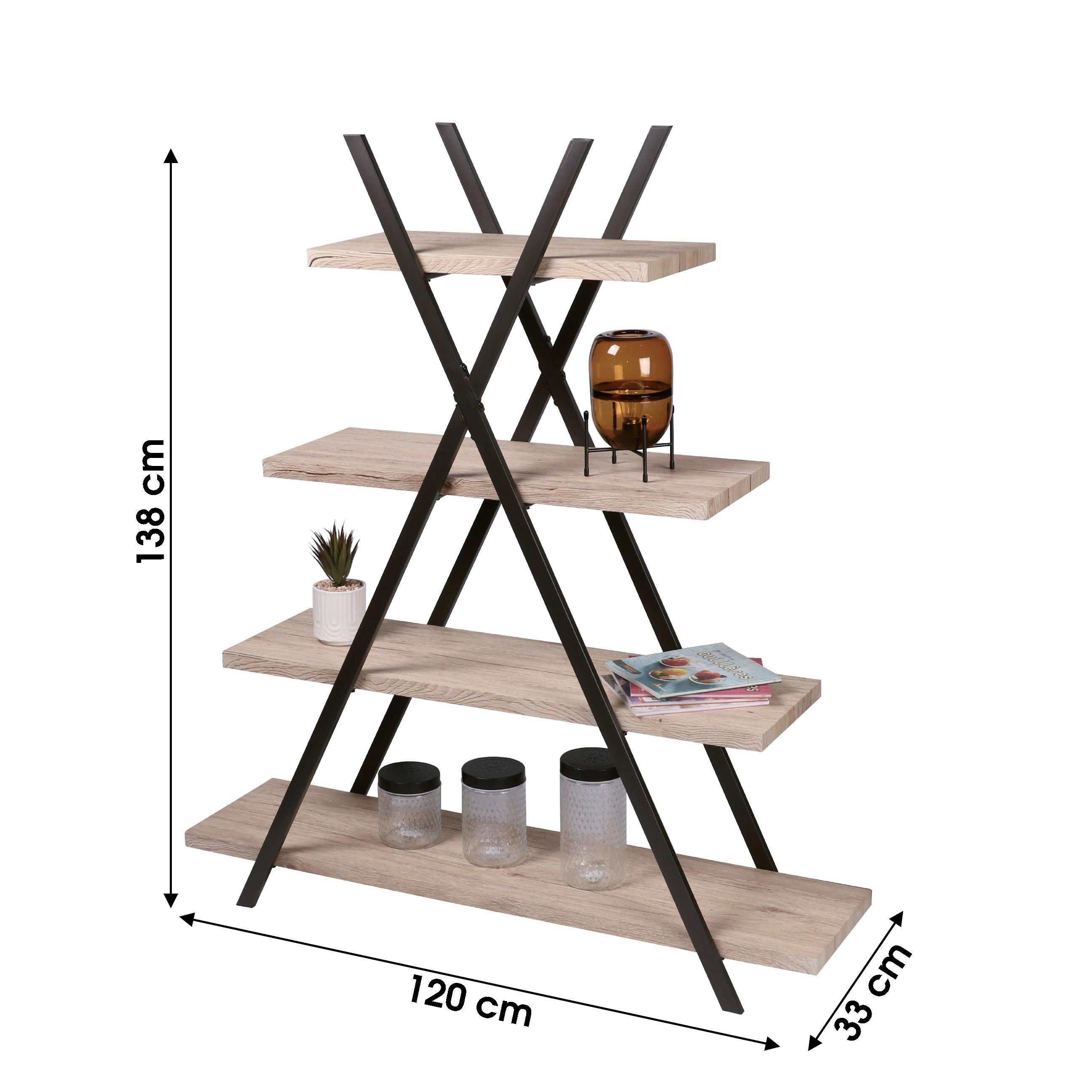 Polcos Elem Pyramid - faalapú anyag/fém (120/138/33cm)