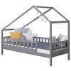Hausbett Lou ca. 90x200 cm Holz Hellgrau - Hellgrau/Naturfarben, MODERN, Holz (90/200cm) - MID.YOU