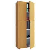 Mehrzweckschrank Vandol ca. 70x178x40 cm Buchefarben - Silberfarben/Buchefarben, Basics, Holzwerkstoff/Kunststoff (70/178/40cm) - MID.YOU