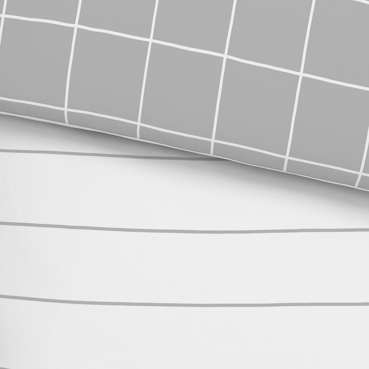 WENDEBETTWÄSCHESET KIRA WENDE COOLTEX - Weiss/Grau, Modern, Textil (160/210cm) - Modern Living