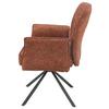 STOL MED ARMSTÖD ELLEN GIGA S - svart/terrakotta, Modern, metall/textil (65.5/90/60cm) - Premium Living