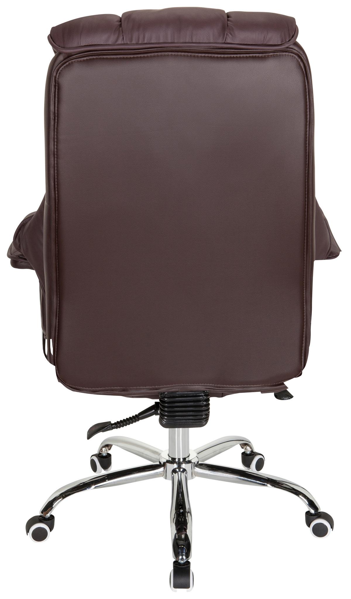 Pisarniški Stol Commander, Rjava - barve kroma/rjava, Moderno, kovina/umetna masa (75/130/64cm) - MID.YOU