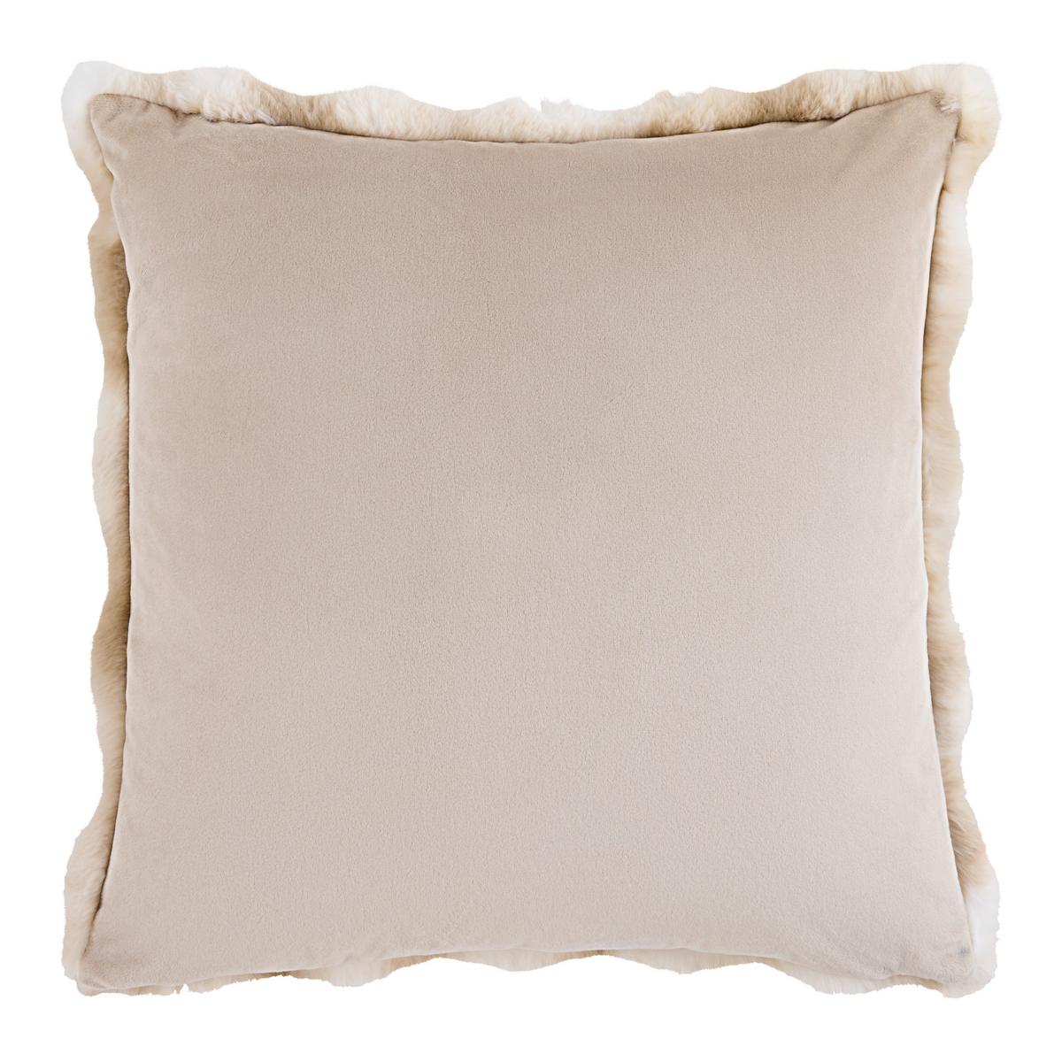 Fellkissen Svea Beige ca. 45x45cm - Beige, Textil (45/45cm) - Premium Living