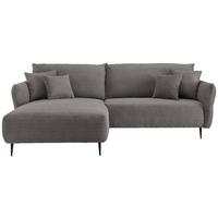 Sedežna Garnitura Vanilla, Siva - siva/črna, Design, kovina/tekstil (178/264-302cm) - Modern Living