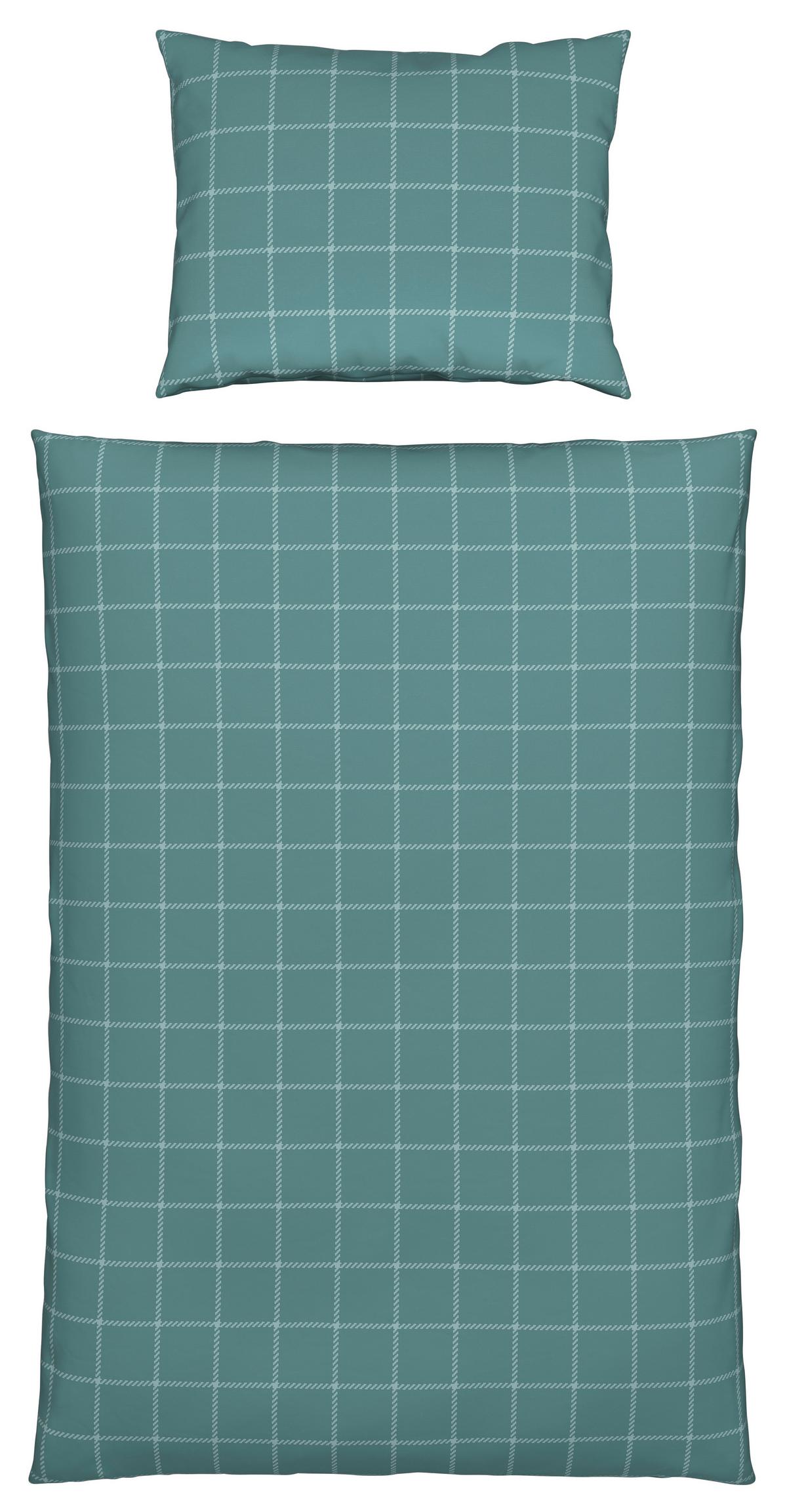 Bettwäsche Karo Allover Blau ca. 140x200cm - Blau, KONVENTIONELL, Textil (140/200cm) - Mömax