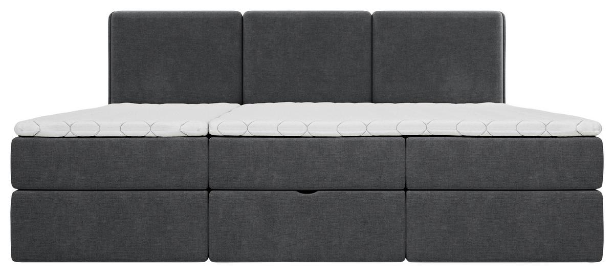 Familienbett Domino Combo Anthrazit ca.240x200cm - Anthrazit/Schwarz, MODERN, Holz/Holzwerkstoff (240/200cm) - MID.YOU