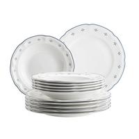 TAFELSERVICE 934140 LOVA TAFELSERVICE - Blau/Weiss, Basics, Keramik - Mäser