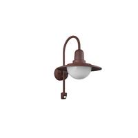 Außenwandleuchte Norman Weiß/Rostfarben max. 40 Watt - Rostfarben/Weiß, KONVENTIONELL, Glas/Metall (38/30/45,5cm) - Trio Leuchten