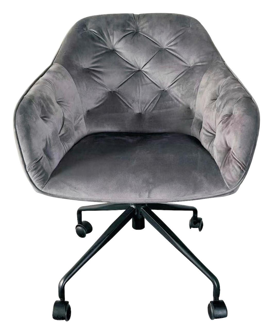 Drehstuhl Elly in Grau/Schwarz - Schwarz/Grau, Design, Kunststoff/Textil (72/79-86/74cm) - Mömax