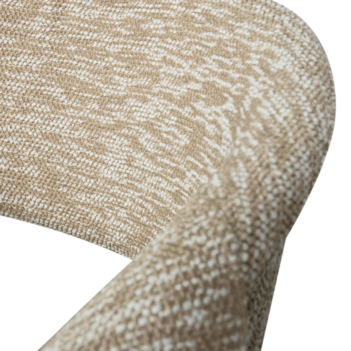 ARMLEHNSTUHL-SET YOSSI - Sandfarben/Kupferfarben, MODERN, Textil/Metall (57/78/57cm) - Livetastic