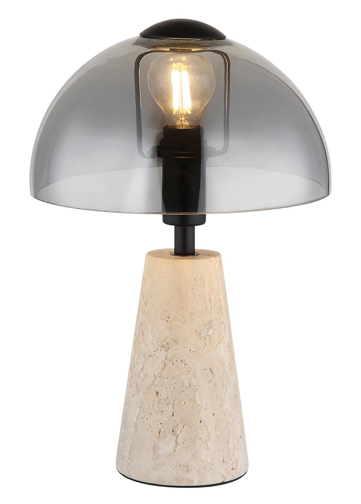 Stolna Svjetiljka Lars - siva/crna, Design, staklo/metal (20/31cm) - Globo