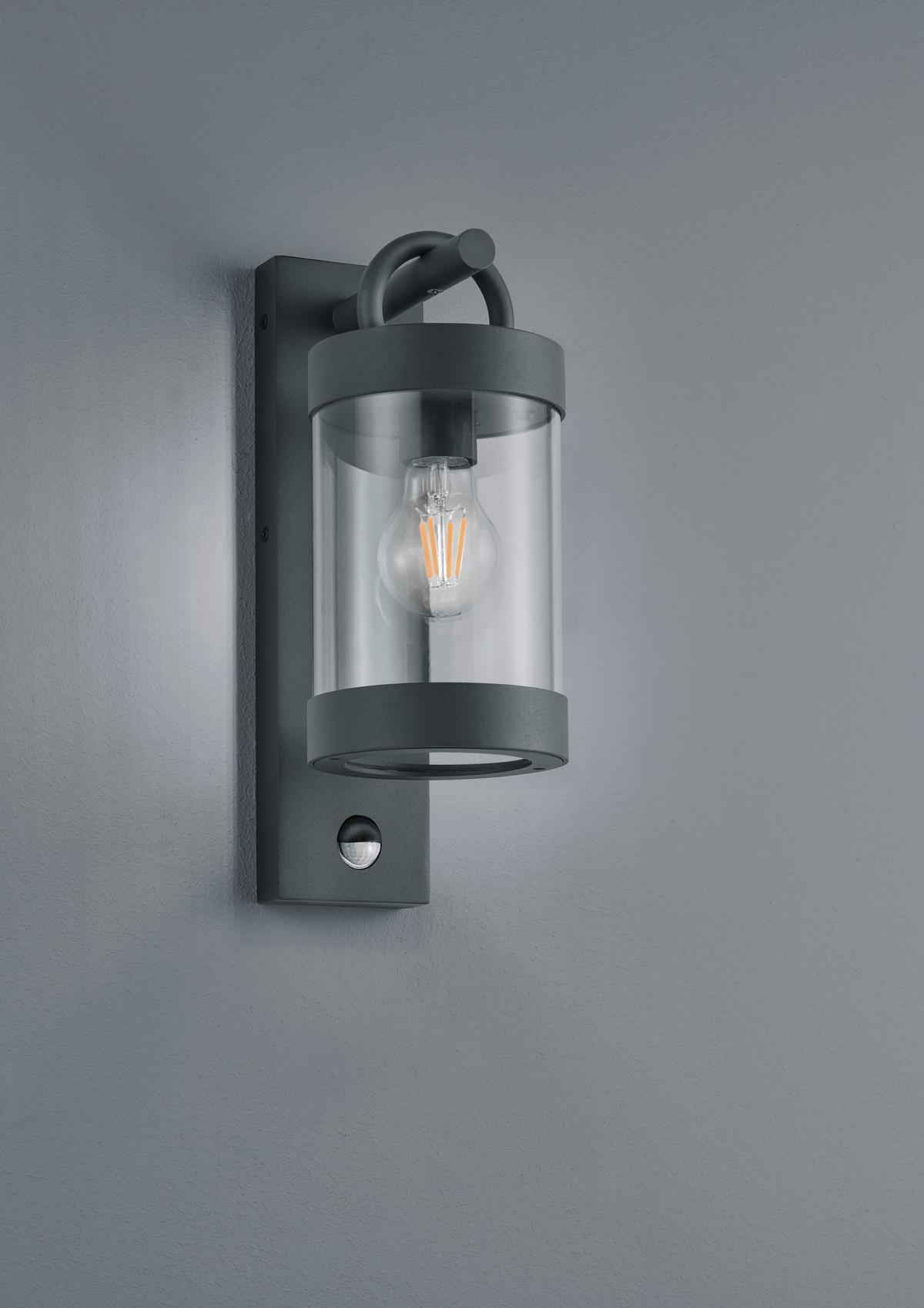 Außenwandleuchte Sambesi in Anthrazit max. 28 Watt - Anthrazit, Basics, Metall (12,5/33/18,6cm) - Trio Leuchten
