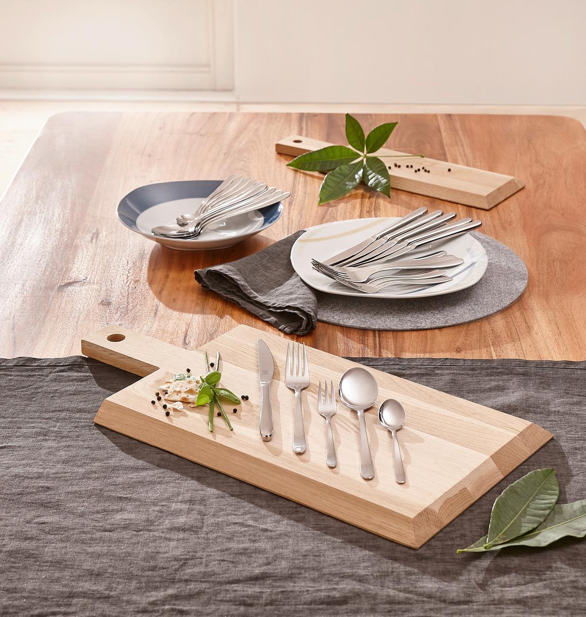 ZESTAW SZTUĆCÓW 630-430 - kolor stalowy, Basics, metal - Justinus