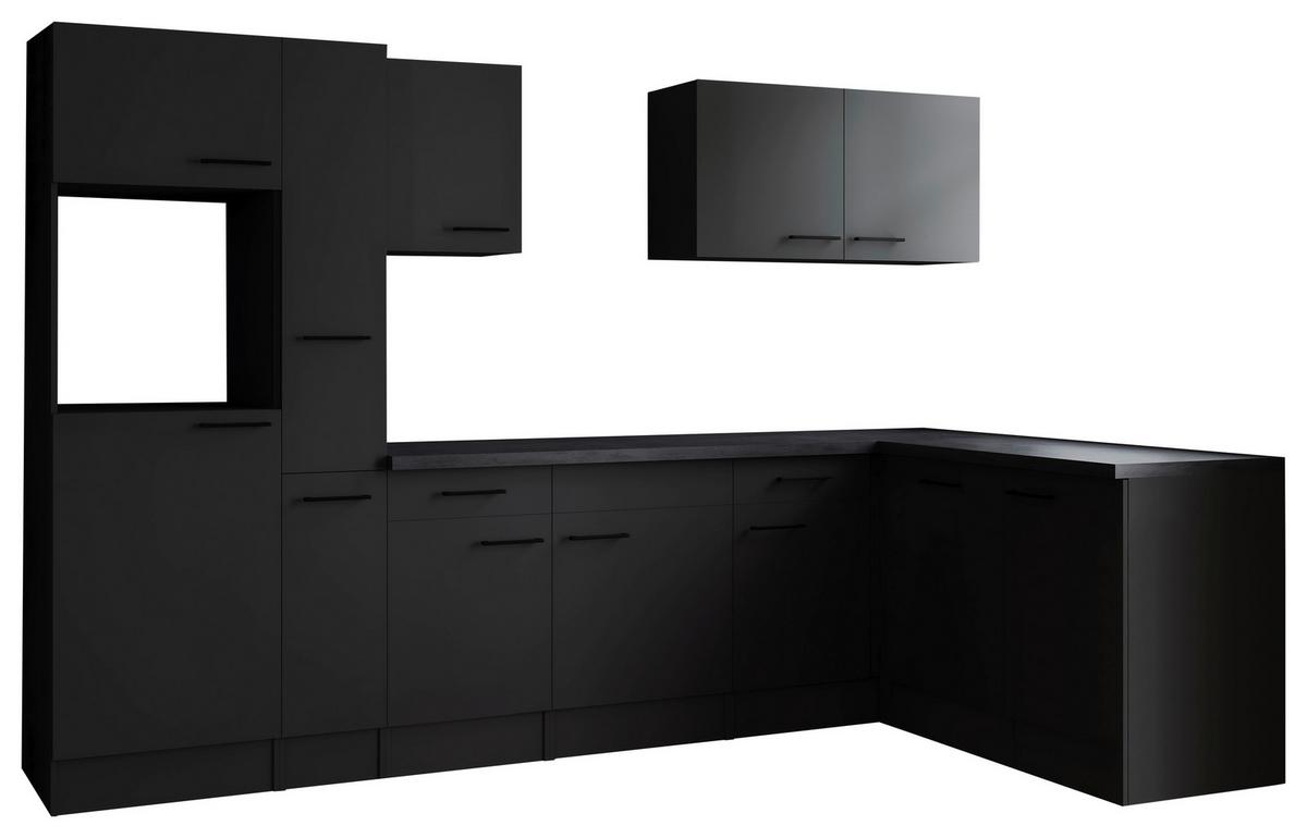 Kotna Kuhinja Brez Aparatov Oliver, 310x172cm - temno siva/črna, Design, kovina/leseni material (310/172cm) - Respekta